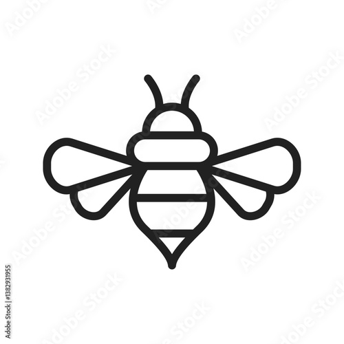 Honey Bee icon vector image. Suitable for mobile apps, web apps and print media.