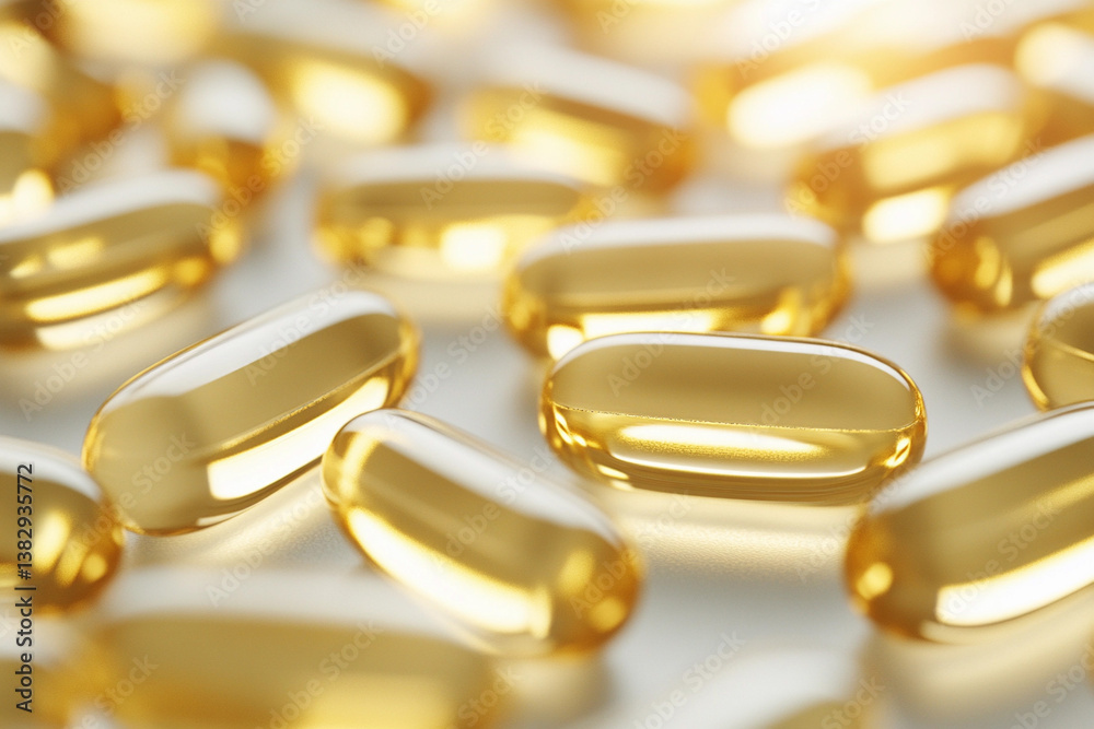 Close-up view of vitamin D supplements illuminated by warm sunlight showcasing health benefits Close-up view of vitamin D supplements illuminated by warm sunlight showcasing health benefits