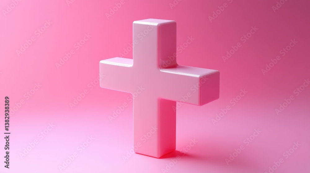 Obraz premium 3d icon cross mark.