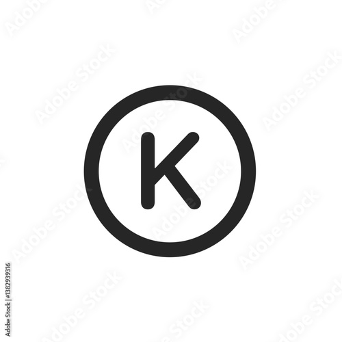 Letter K Circle