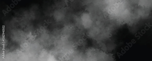 Distressed and cloudy black and white watercolor texture with an aged vintage feel

