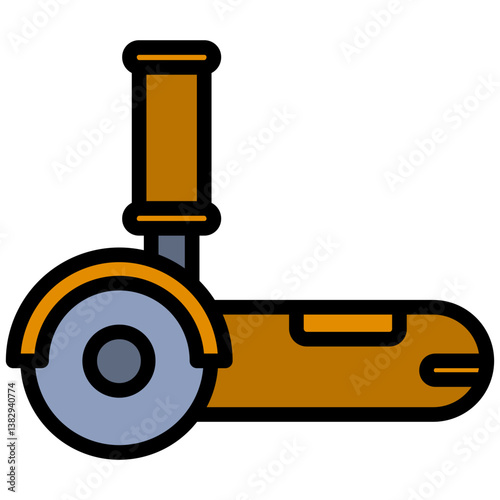 Grinding Flat Icon, Color Flat Icon Symbol Vector
