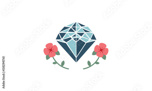 Diamond Flower vector