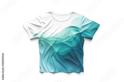 Stylish teal graphic tee photo