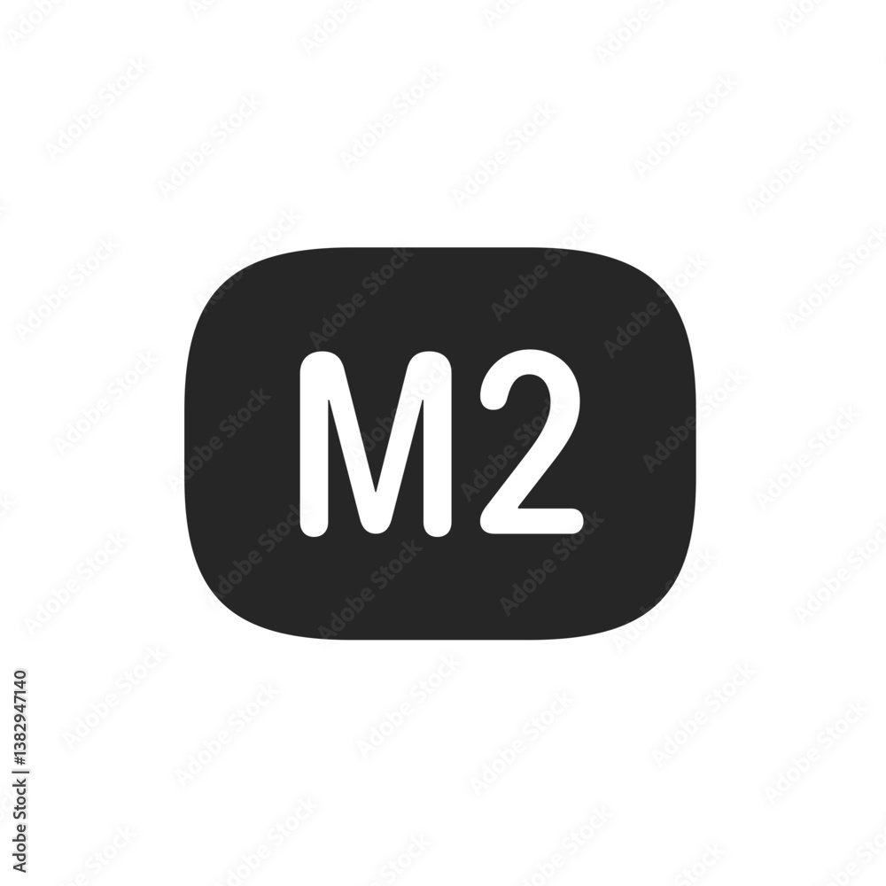 M2 Button Fill Icon M2 Button Fill Icon