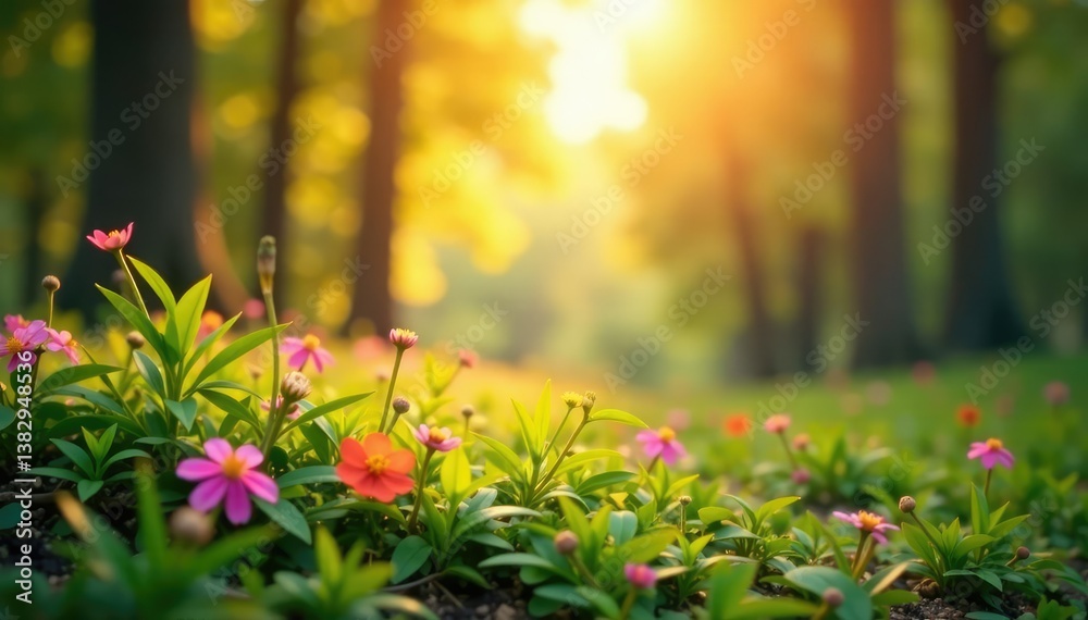 Obraz premium Abstract blurred nature scene, perfect for website backgrounds, calming, illustration