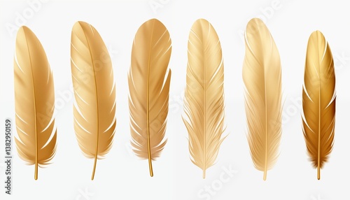 gold blue green blue purple feather