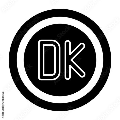 Danish Krone Solid Icon