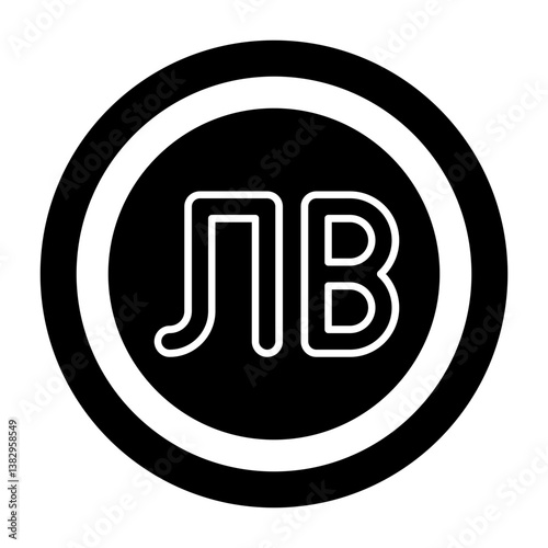 Bulgarian Lev Solid Icon