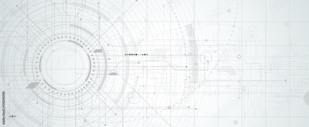 Obraz premium Circuit abstract background for science and business presentation