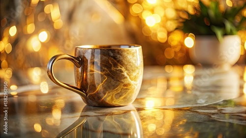 Sepia Stone Mug: Minimalist Urban Exploration Photography, Marble Texture, Eco-Friendly Design