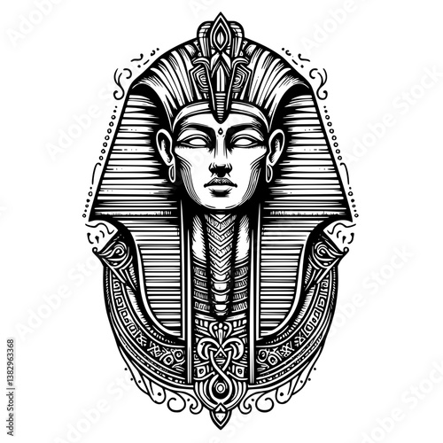 vector illustration of king osiris ancient egypt