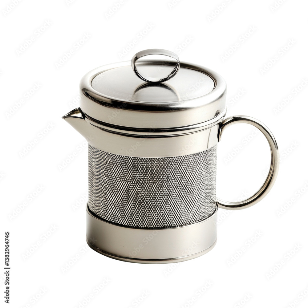 Sleek Stainless Steel Teapot with Fine Mesh Infuser Ideal for Brewing Loose Leaf Tea or Herbal Infusions in a Modern Kitchen Setting Sleek Stainless Steel Teapot with Fine Mesh Infuser Ideal for Brewing Loose Leaf Tea or Herbal Infusions in a Modern Kitchen Setting
