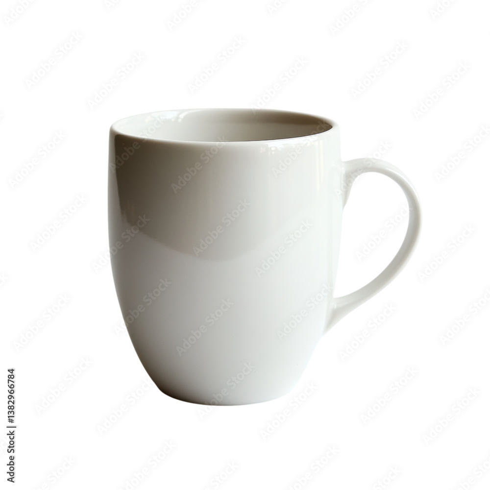Empty White Ceramic Mug Isolated on a Transparent Background Perfect for Beverage Photography and Mockup Designs Empty White Ceramic Mug Isolated on a Transparent Background Perfect for Beverage Photography and Mockup Designs