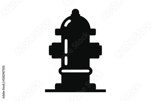 fire hydrant silhouette vector, fire hydrant silhouette, firefighting equipment icon, black vector illustration.