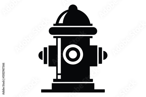 fire hydrant silhouette vector, fire hydrant silhouette, firefighting equipment icon, black vector illustration.