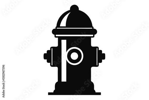fire hydrant silhouette vector, fire hydrant silhouette, firefighting equipment icon, black vector illustration.