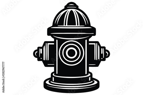 fire hydrant silhouette vector, fire hydrant silhouette, firefighting equipment icon, black vector illustration.
