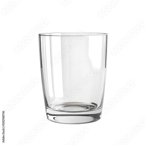 Wallpaper Mural Transparent Glass Tumbler on a White Background Ideal for Beverage Presentation in Restaurants or Home Use, Minimalistic Design for Modern Style Torontodigital.ca