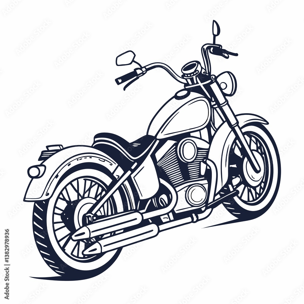 Fototapeta premium motorcycle on white background