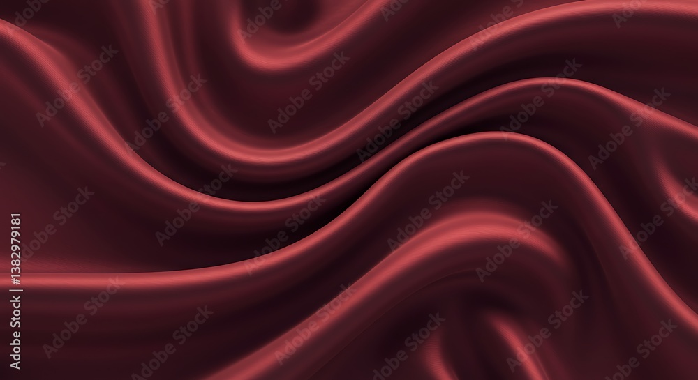 Fototapeta premium Crimson Silk Dreams AI Generated