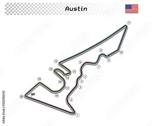 Austin circuit for motorsport and autosport