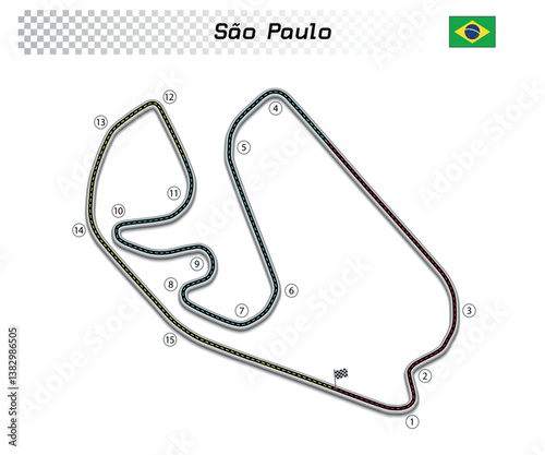 Sao Paulo circuit for motorsport and autosport