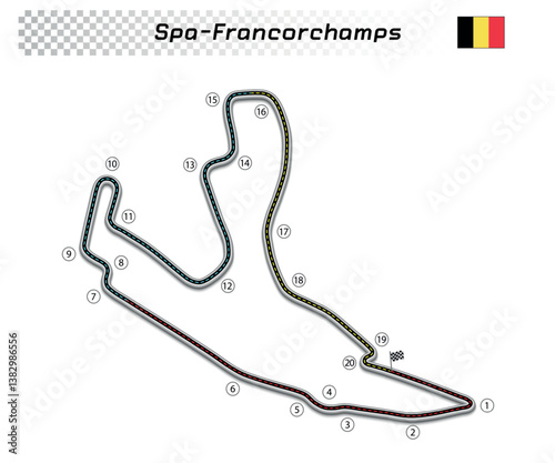 Spa-Francorchamps circuit for motorsport and autosport