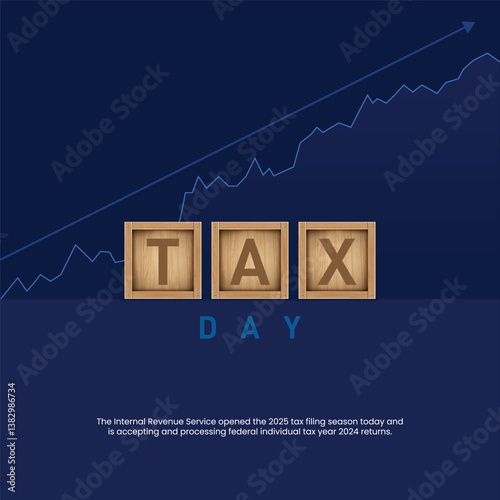National Tax Day. Tax day creative poster, banner, social media post, postcard, background, backdrop, template, greetings card, web banner, cover design etc.