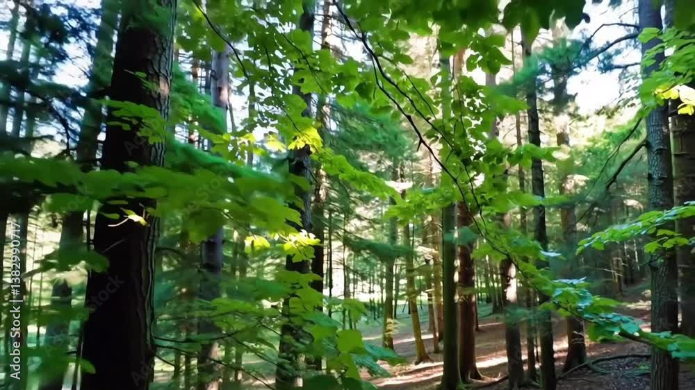 green trees in the park