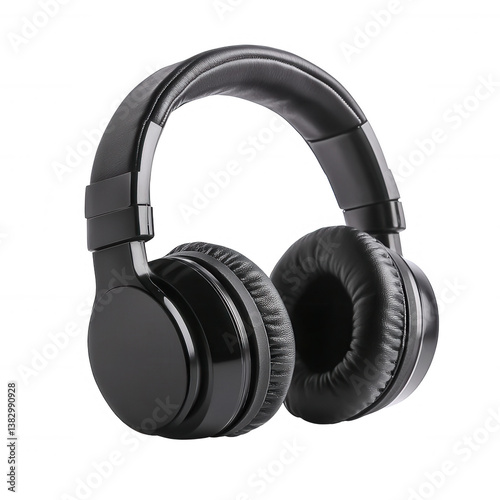 Black over-ear headphones with padded ear cushions, designed for comfort and high-quality sound