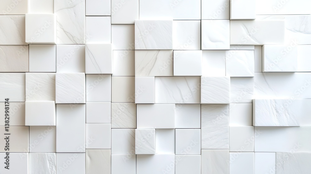 Contemporary abstract white ceramic mosaic tile wall texture in minimalist interior digital photography Contemporary abstract white ceramic mosaic tile wall texture in minimalist interior digital photography