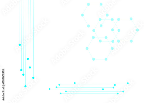 Concept of quantum computer technology, internet, technological science background. 
