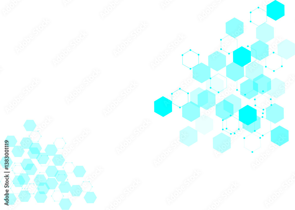 Abstract seamless hexagon pattern background. Abstract hexagon technology design background. 