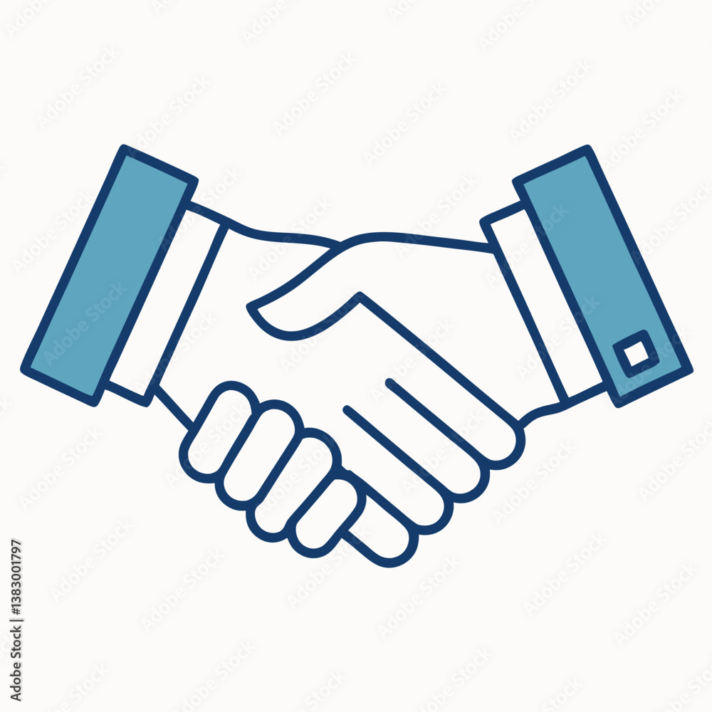 Naklejka premiumHandshake icon vector art illustration. 
