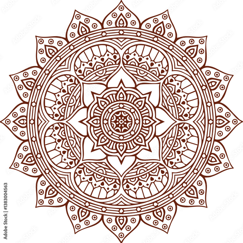 Fototapeta premium Beautiful flower art and mandala vector design
