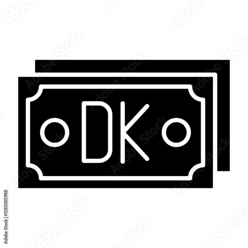 Danish Krone Note Icon