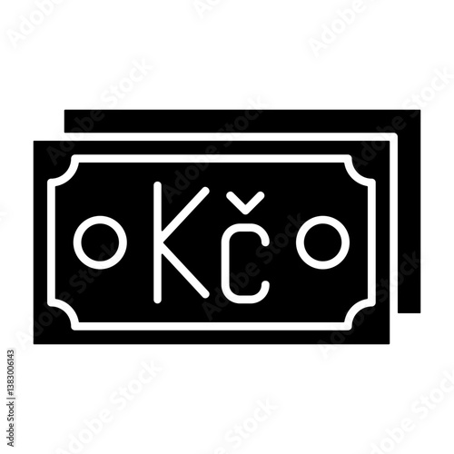 Czech Koruna Note Icon