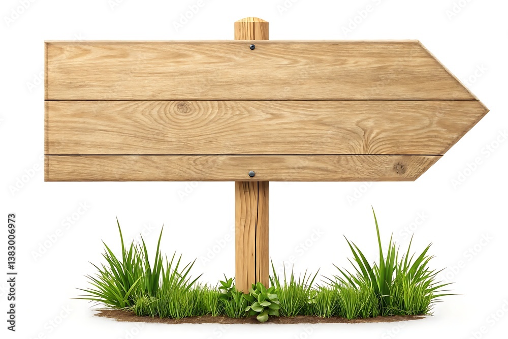 A rustic wooden arrow sign pointing the way, nestled in vibrant green grass, promising adventure and exploration on a sunny day. A rustic wooden arrow sign pointing the way, nestled in vibrant green grass, promising adventure and exploration on a sunny day.