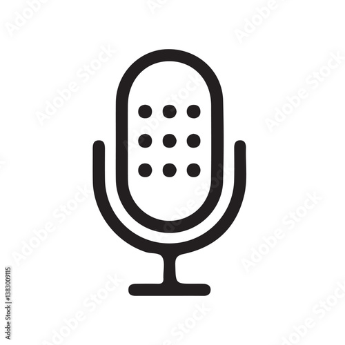 Mic symbol. Microphone vector icon on white background. Vector Illustration Eps 10