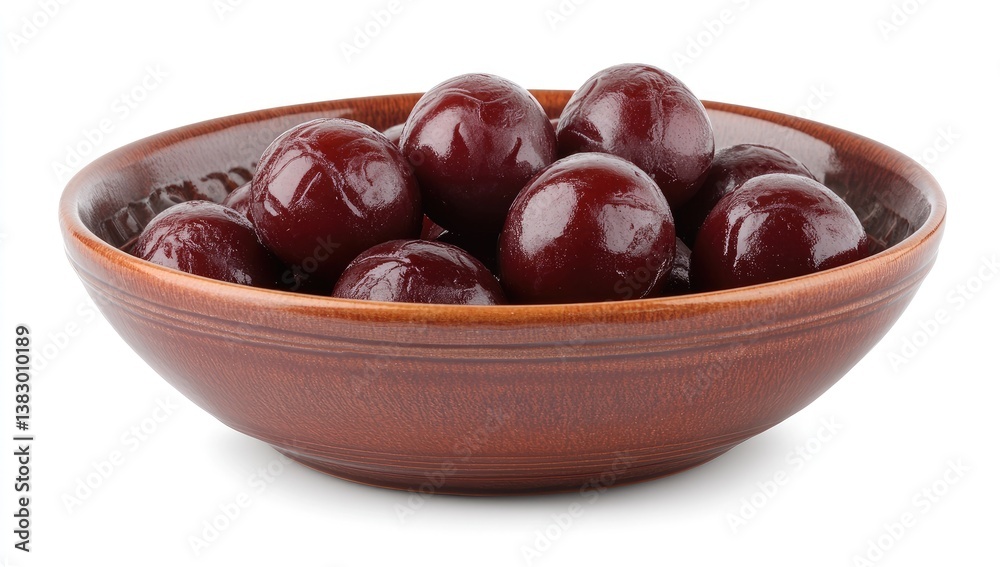 Marinated plums in a bowl Marinated plums in a bowl