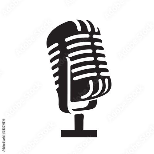 Mic symbol. Microphone vector icon on white background. Vector Illustration Eps 10