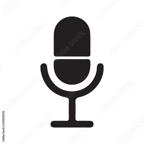 Mic symbol. Microphone vector icon on white background. Vector Illustration Eps 10