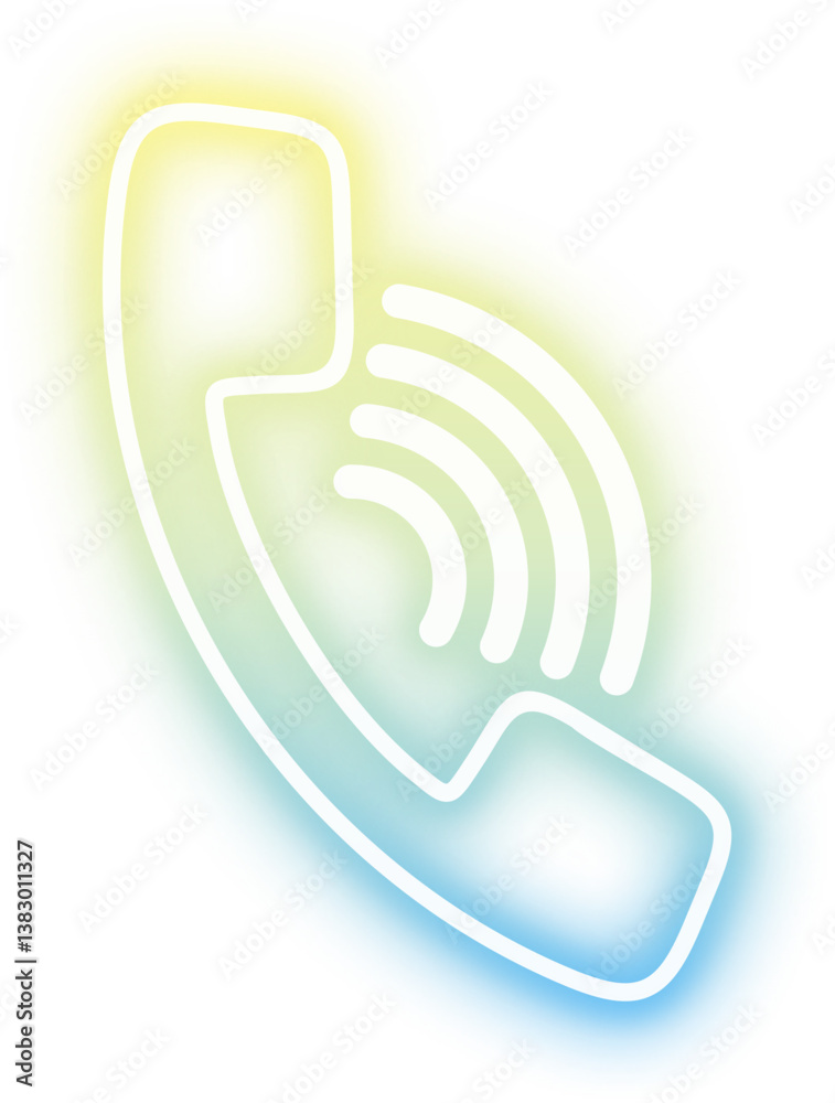 Neon Calling Icon Neon Calling Icon