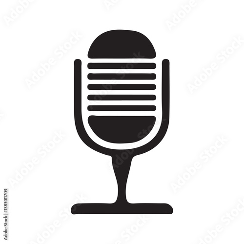Microphone icons.  Karaoke mic web and mobile app icon. Voice, recording Studio Symbol collection. Vector Illustration Eps 10