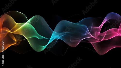 A colorful abstract digital wave pattern.