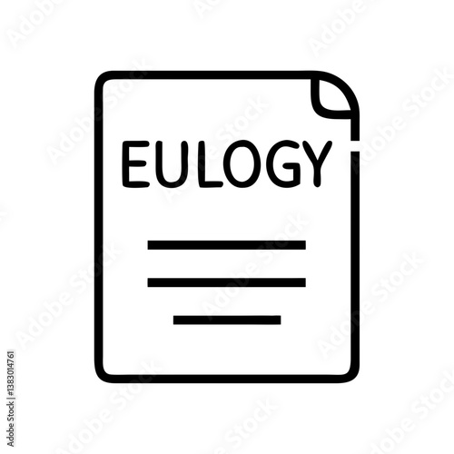 Eulogy document with text 