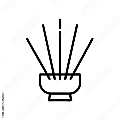 Incense sticks emanating from a bowl