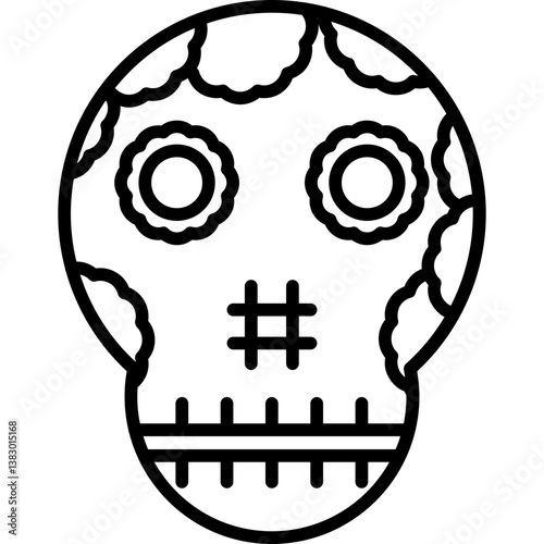 Mexican Skull Icon