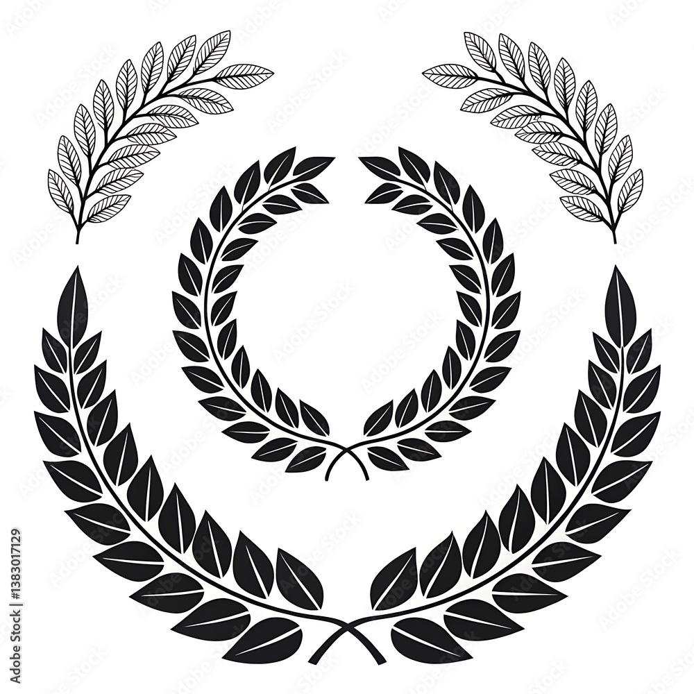 Obraz premium laurel wreath vector